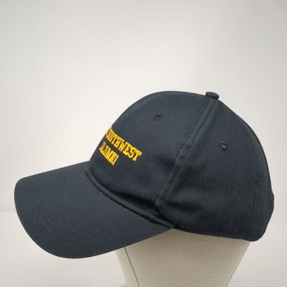 Kc Southwest Alumni Strapback Baseball Cap Black One Size UltraClub Classic Cut - Picture 3 of 9